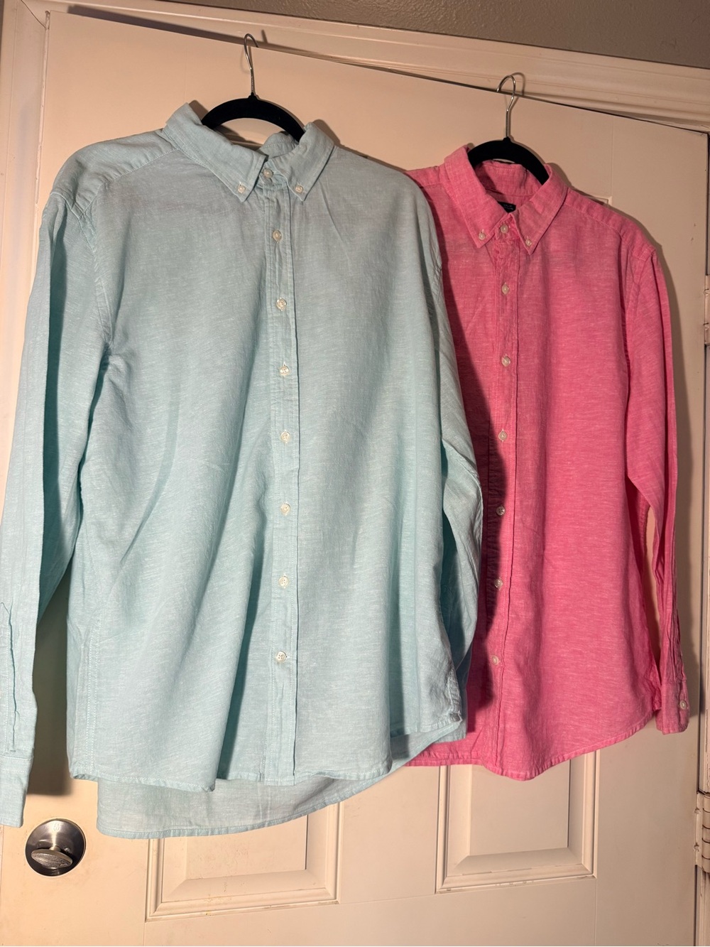 GAP Reddish Pink and  Pale Green Button-Up Shirts